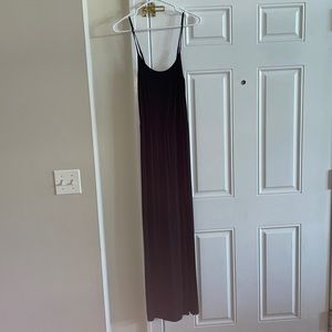 sundress w/ adjustable straps & left side leg slit